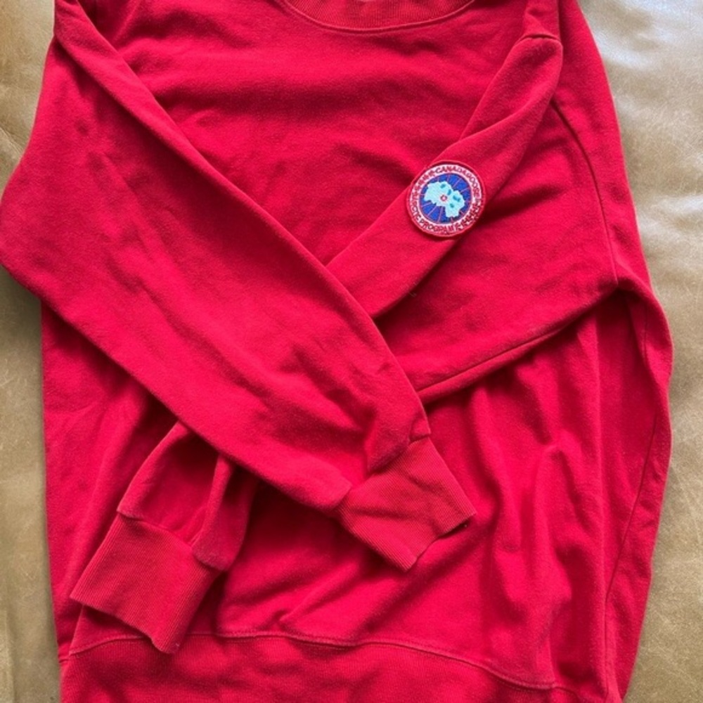 Canada Goose Red Crew Neck Sweater